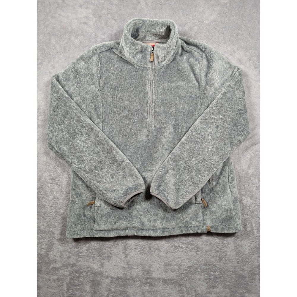 Gerry Sweater Womens Size Large Gray Plush Super Soft Cozy Loungewear Half Zip